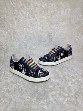 MOA Master of Arts Disney Mickey Mouse Satin Rainbow Low Top Sneakers US 7.5 38